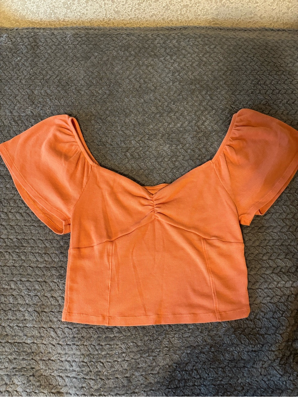 American Eagle Orange Ribbed Top